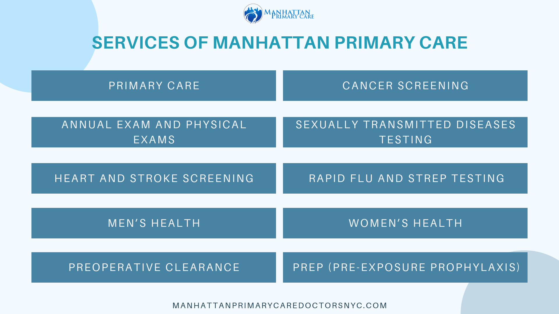Services of Manhattan Primary Care'