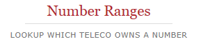Number Ranges