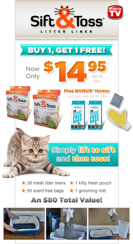 sift n toss litter liner as seen on tv'