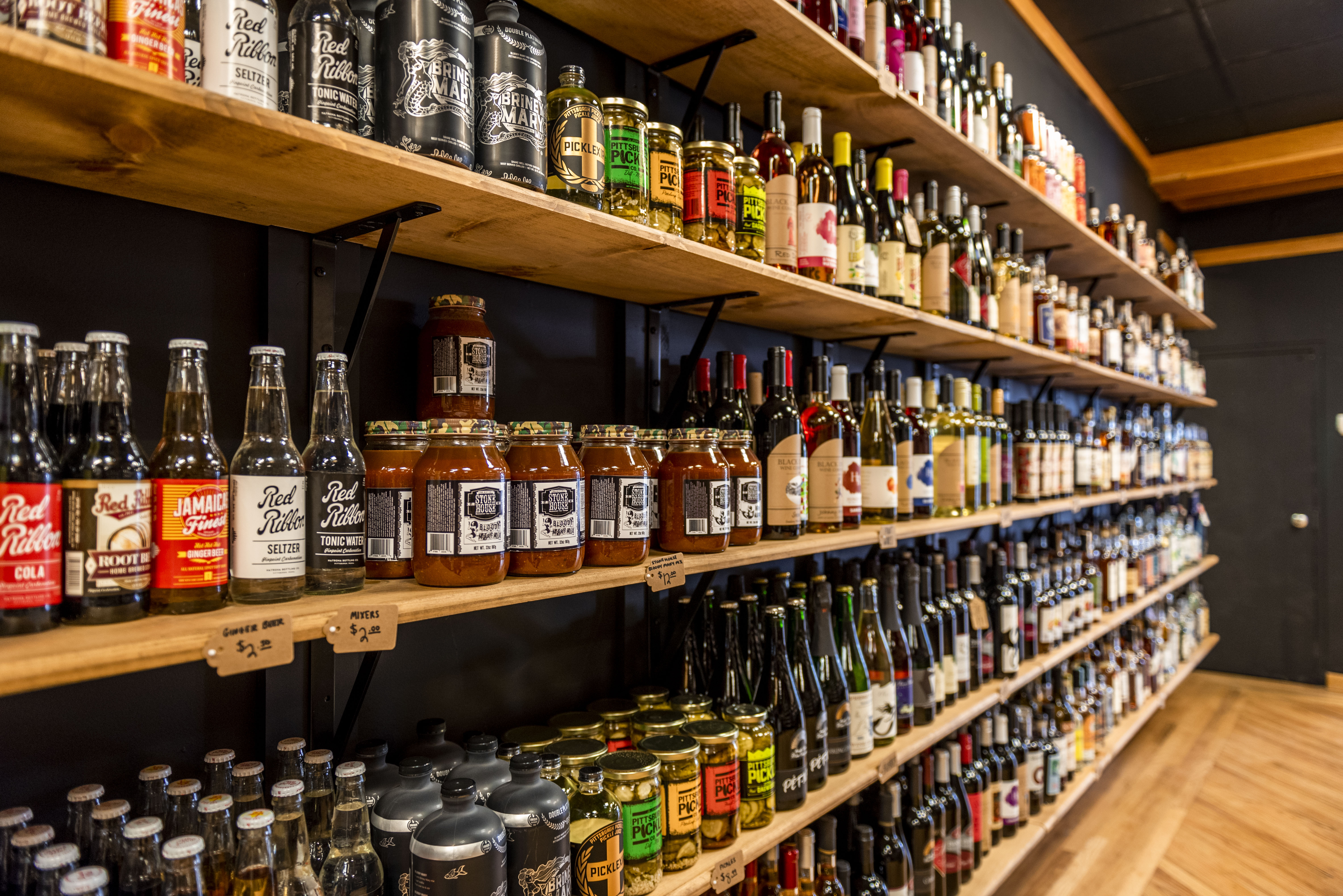 PA Libations Shadyside - bottle wall'
