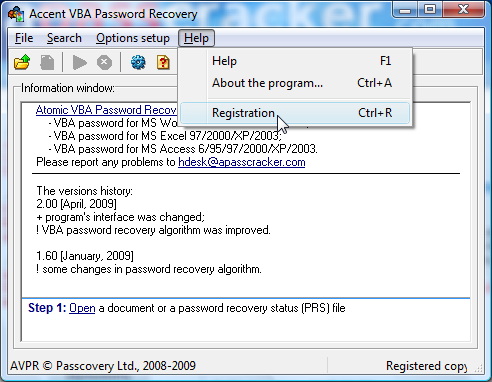 Atomic VBA Password Recovery Screenshot'