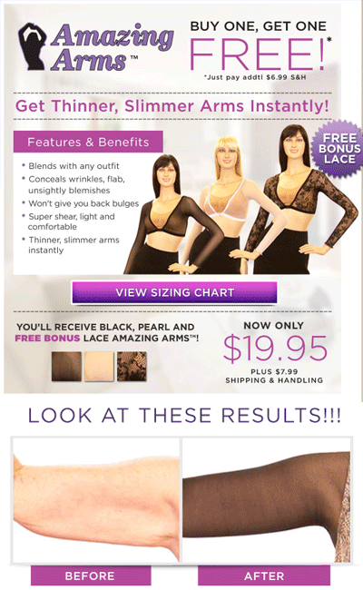 amazing arms slimming wear'