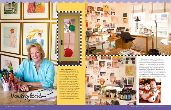 Cover of Where Women Create Autumn '09, featuring Mary Engel