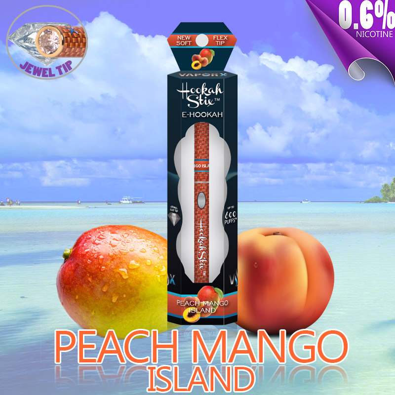 VaporX eHookah Sticks Peach Mango Electronic hookah stick'
