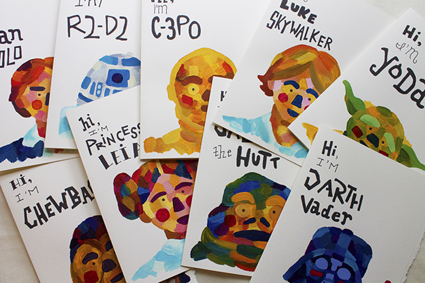 "Hello from History" cards'