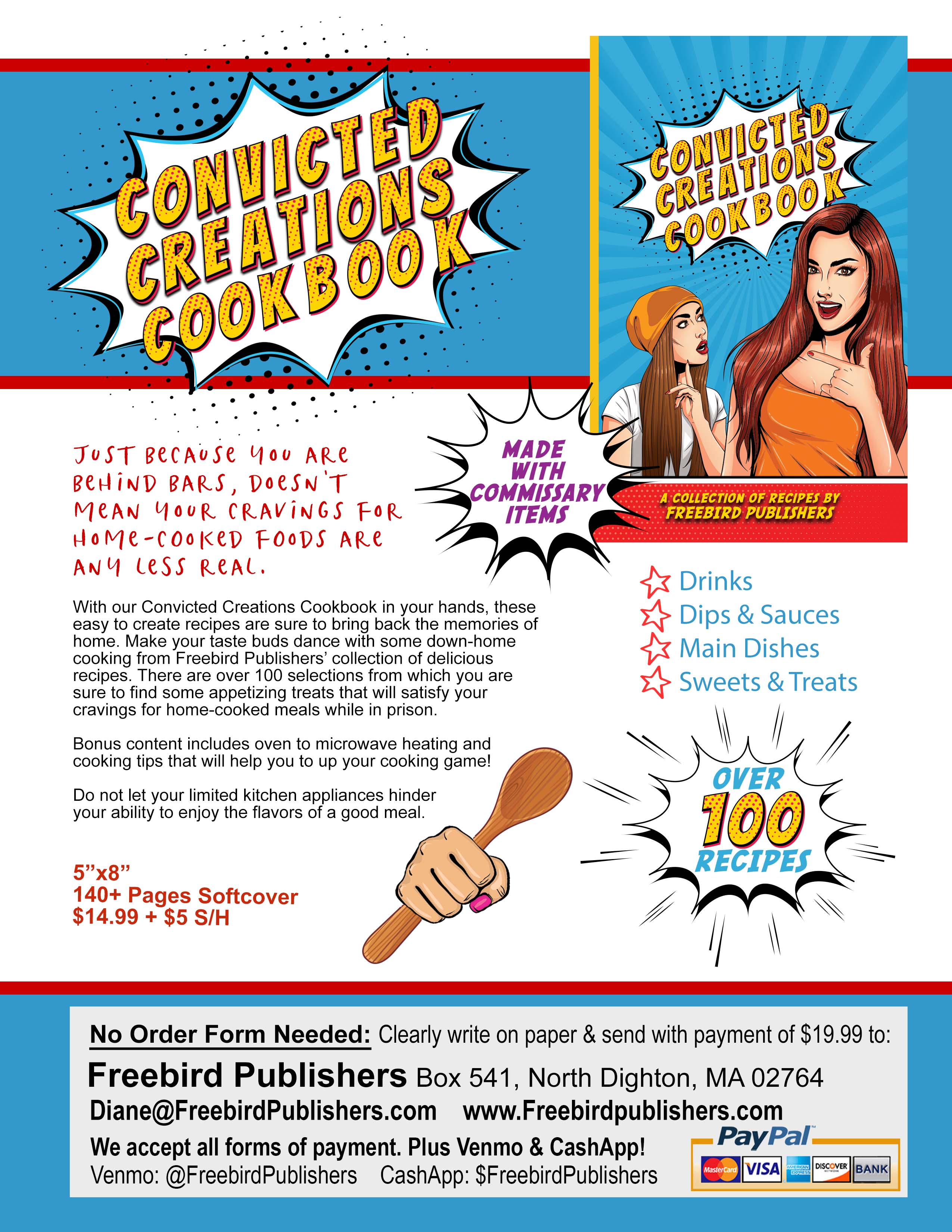 Convicted Creations Cookbook Flyer