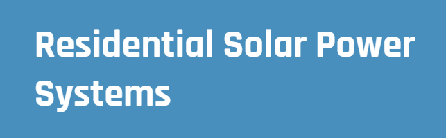 Residential solar power systems Logo