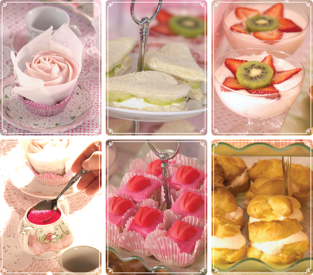 Images of recipes from the Princess Tea Party Book