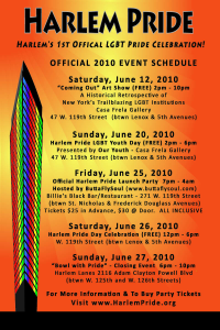 Harlem Pride 2010 Official Event Schedule