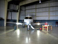 Hawker 800XP with light installed