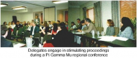 Delegates engage in stimulating proceedings during a Pi Gamm