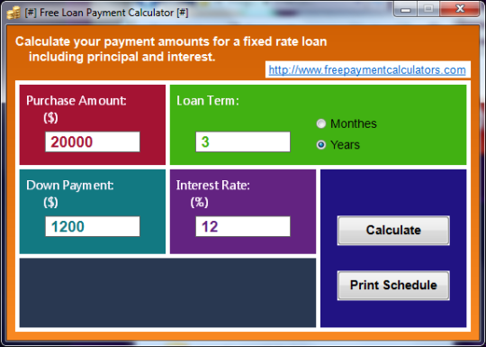 loan payment calculator