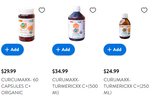 CurcuMAXX C+ Dietary Supplements'