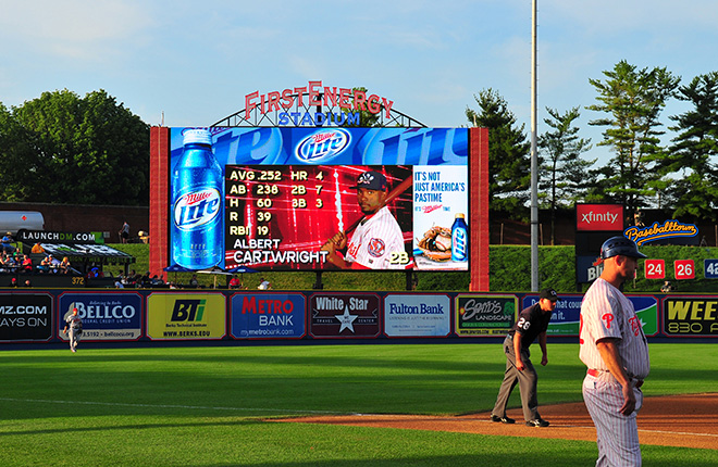 Lighthouse LED Display at FirstEnergy Stadium in Reading, PA'