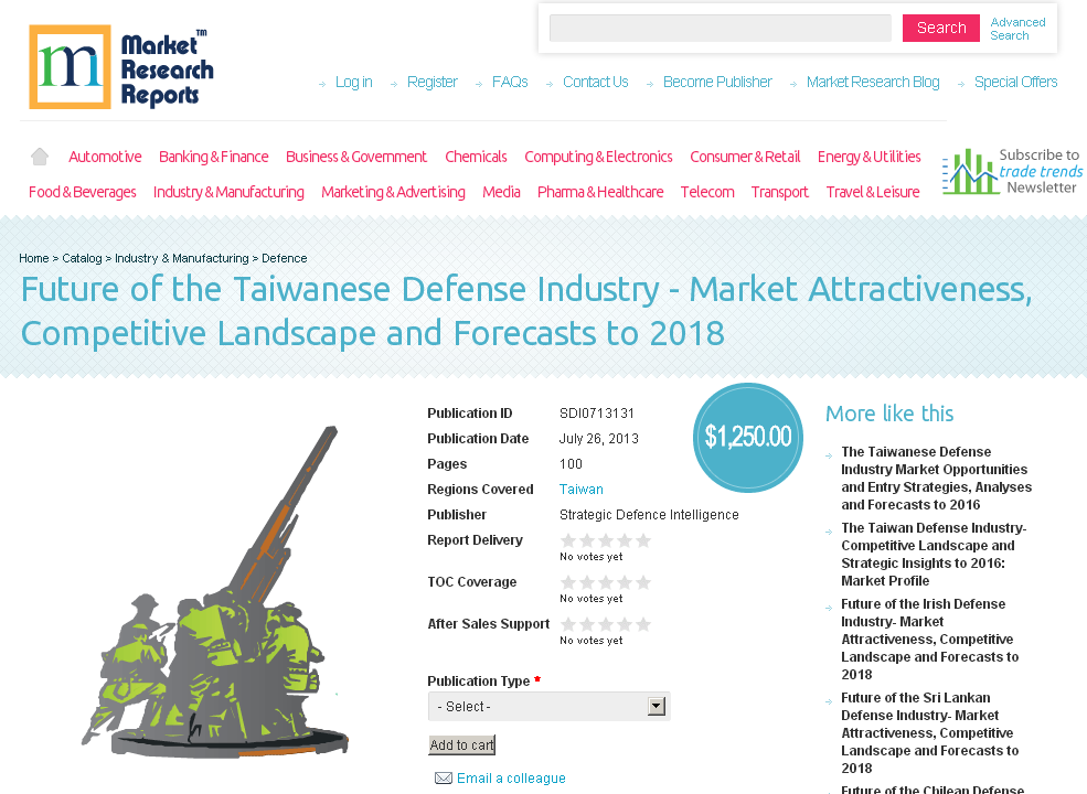 Future of the Taiwanese Defense Industry - Market Attractive'