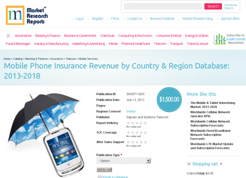 Mobile Phone Insurance Revenue Database: 2013-2018'