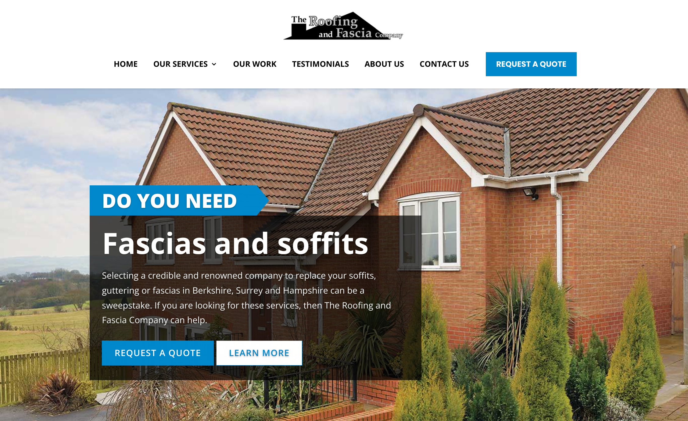 The Roofing &amp; Fascia Company website'