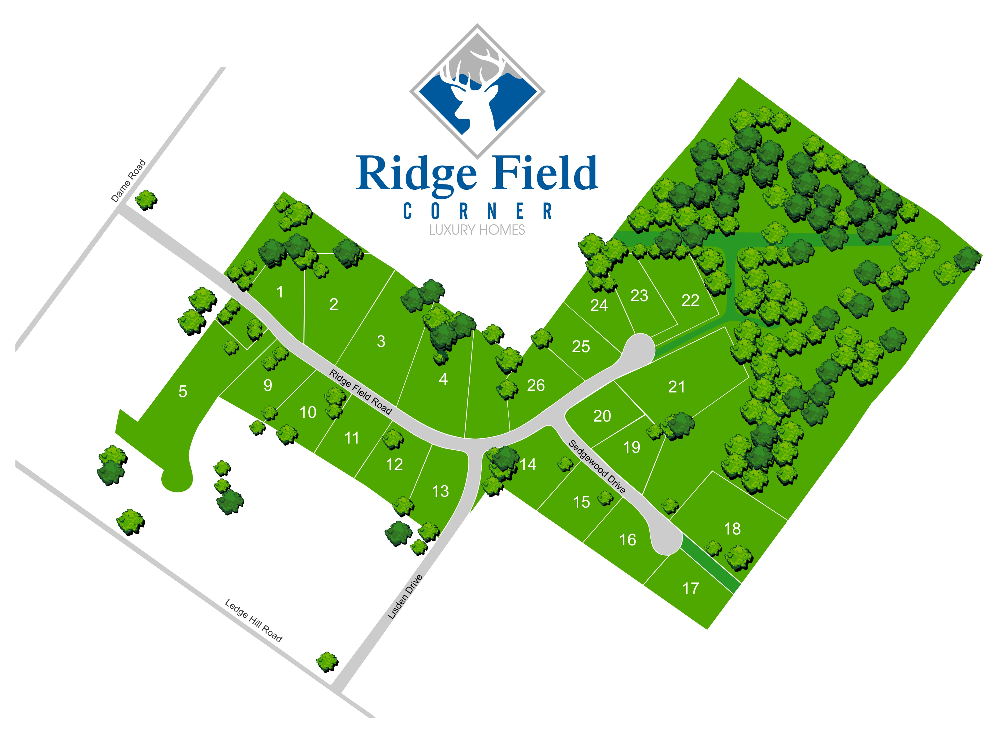 Ridge Field Corner Plot Plan'