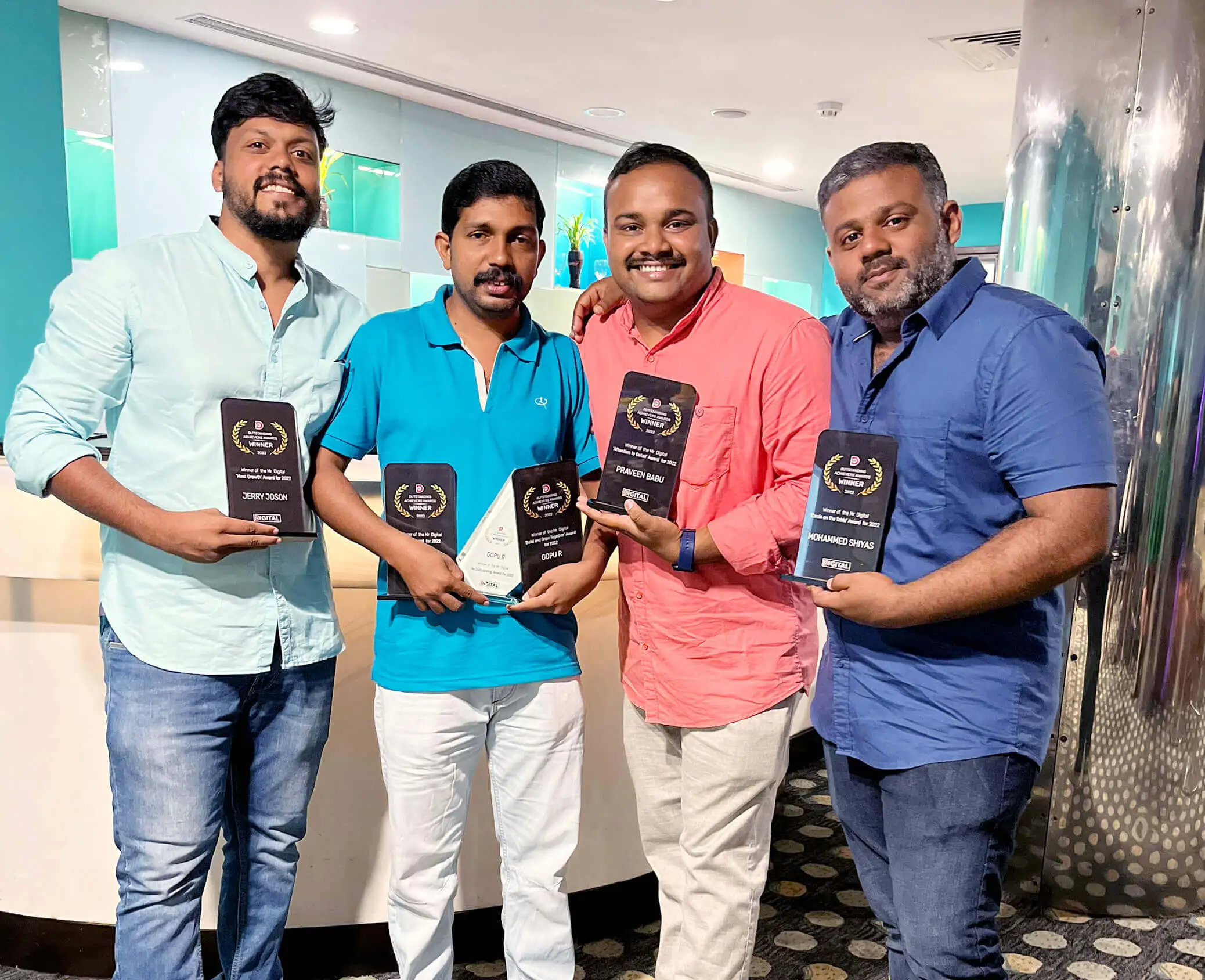 Winners at the Outstanding Achievers Awards 2022