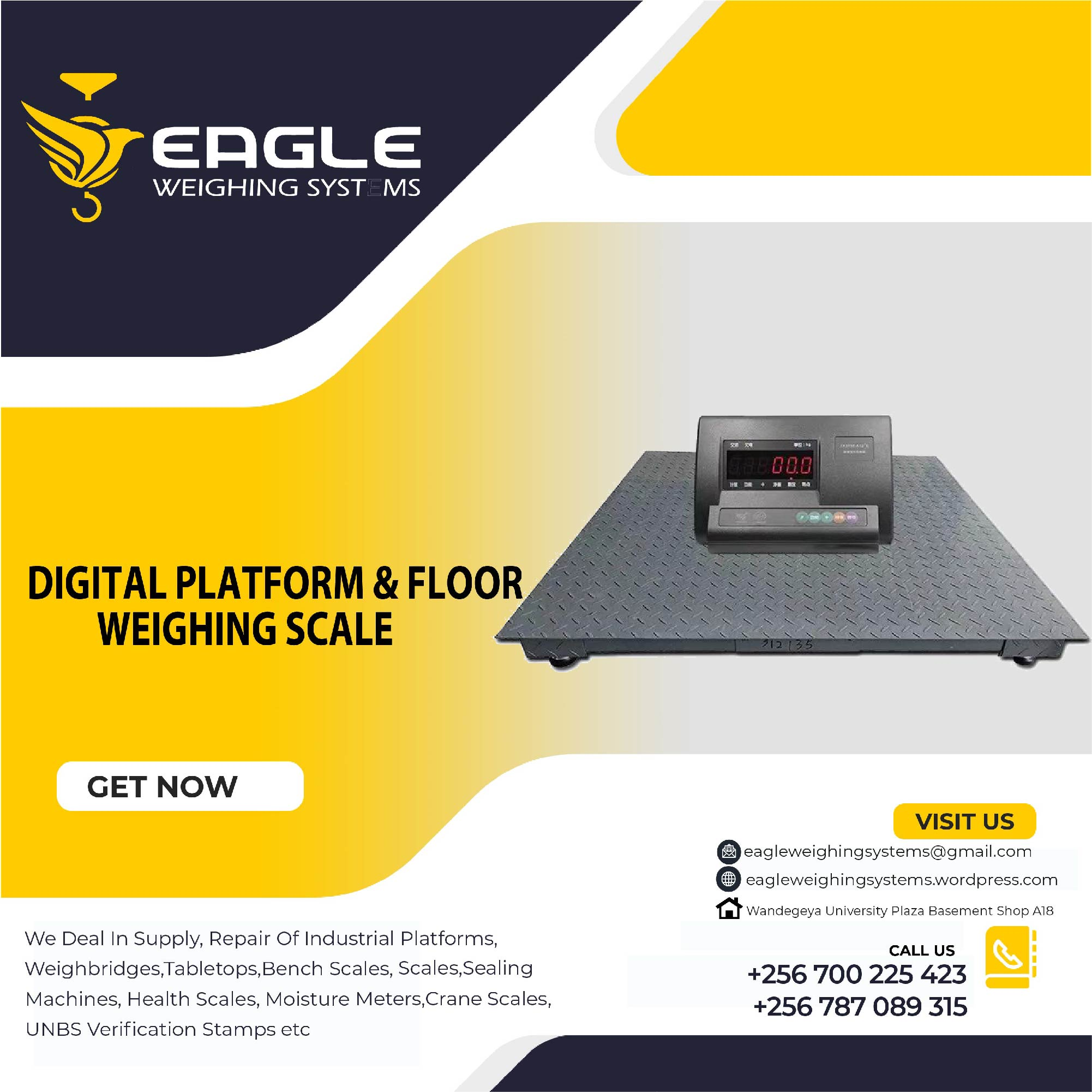 Factory use electronic digital platform weighing scales'