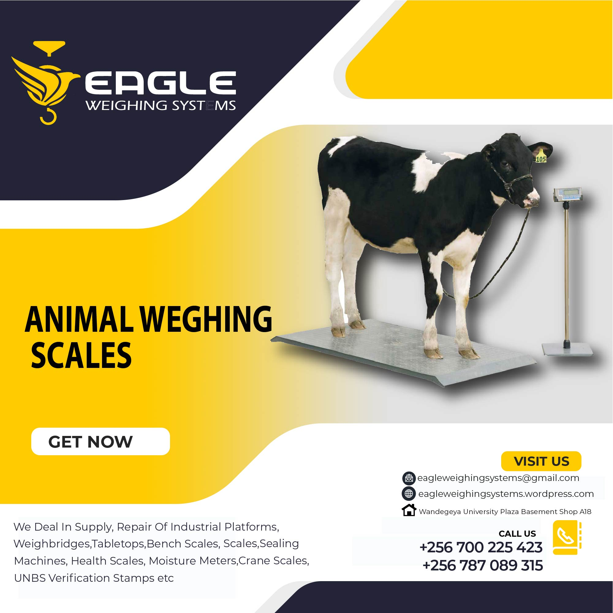 Cattle weighing scales for cows, sheep, goats, pigs Kampala'