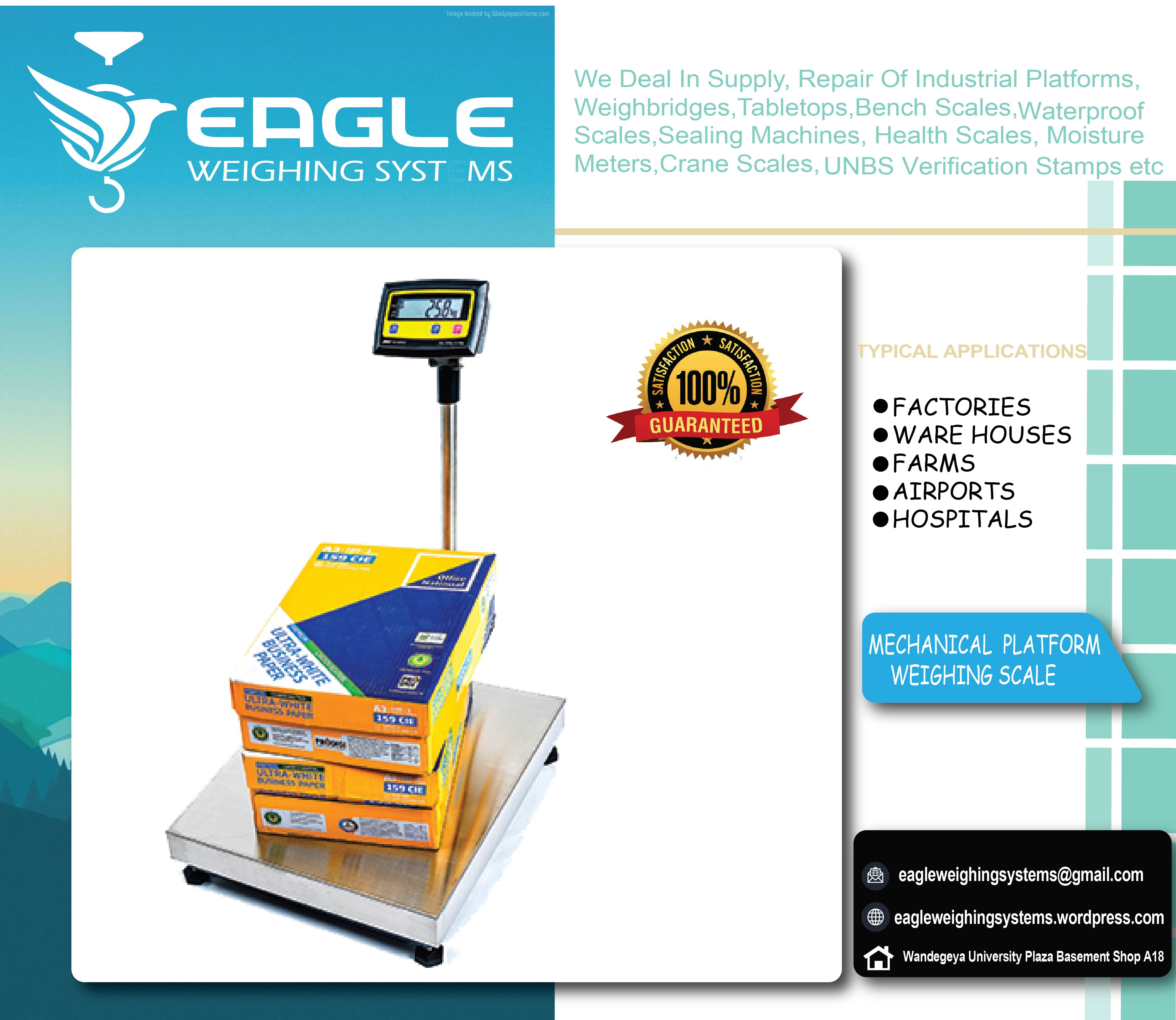 Stainless steel electronic weighing scales'