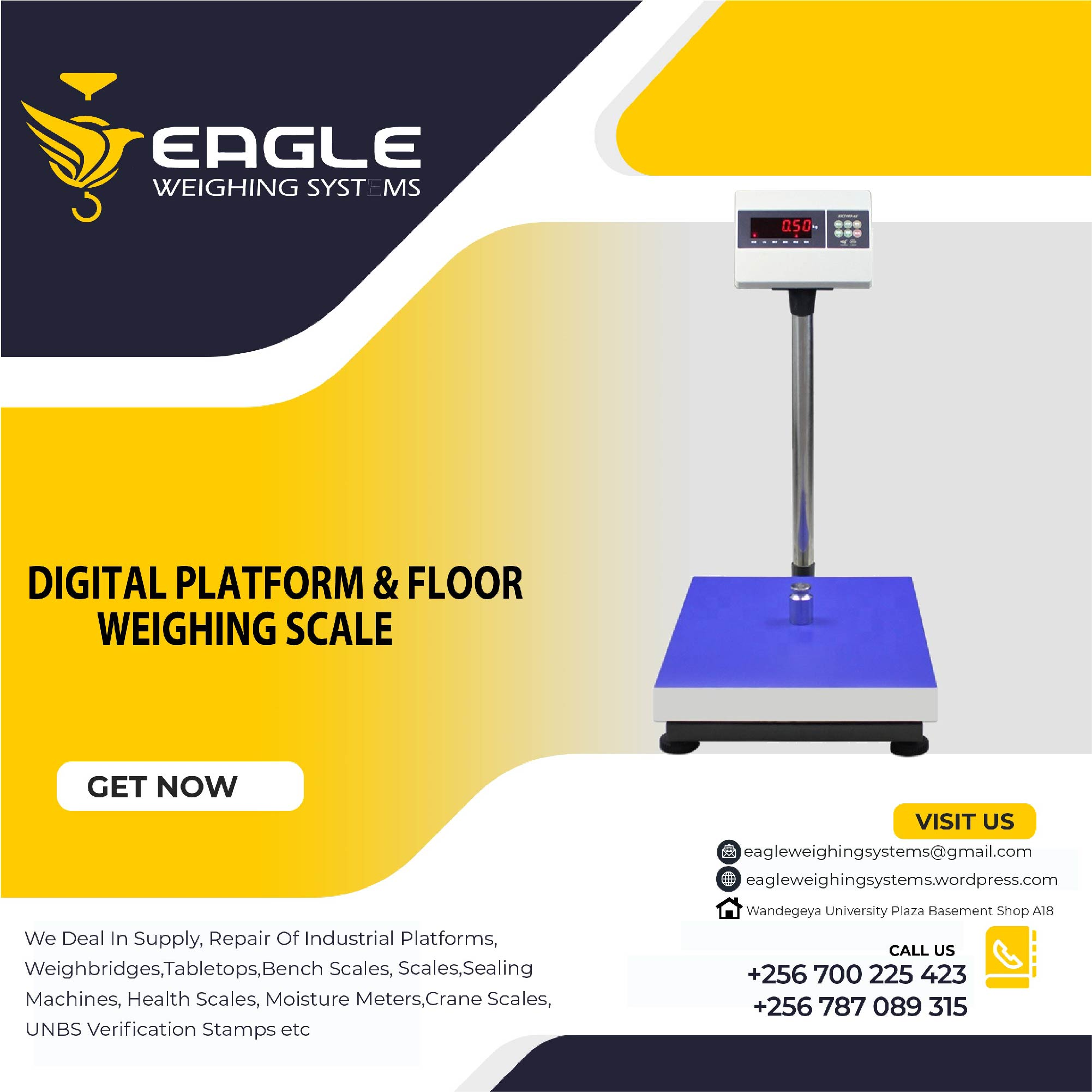 Platform weighing scales at Eagle Weighing Systems Ltd'