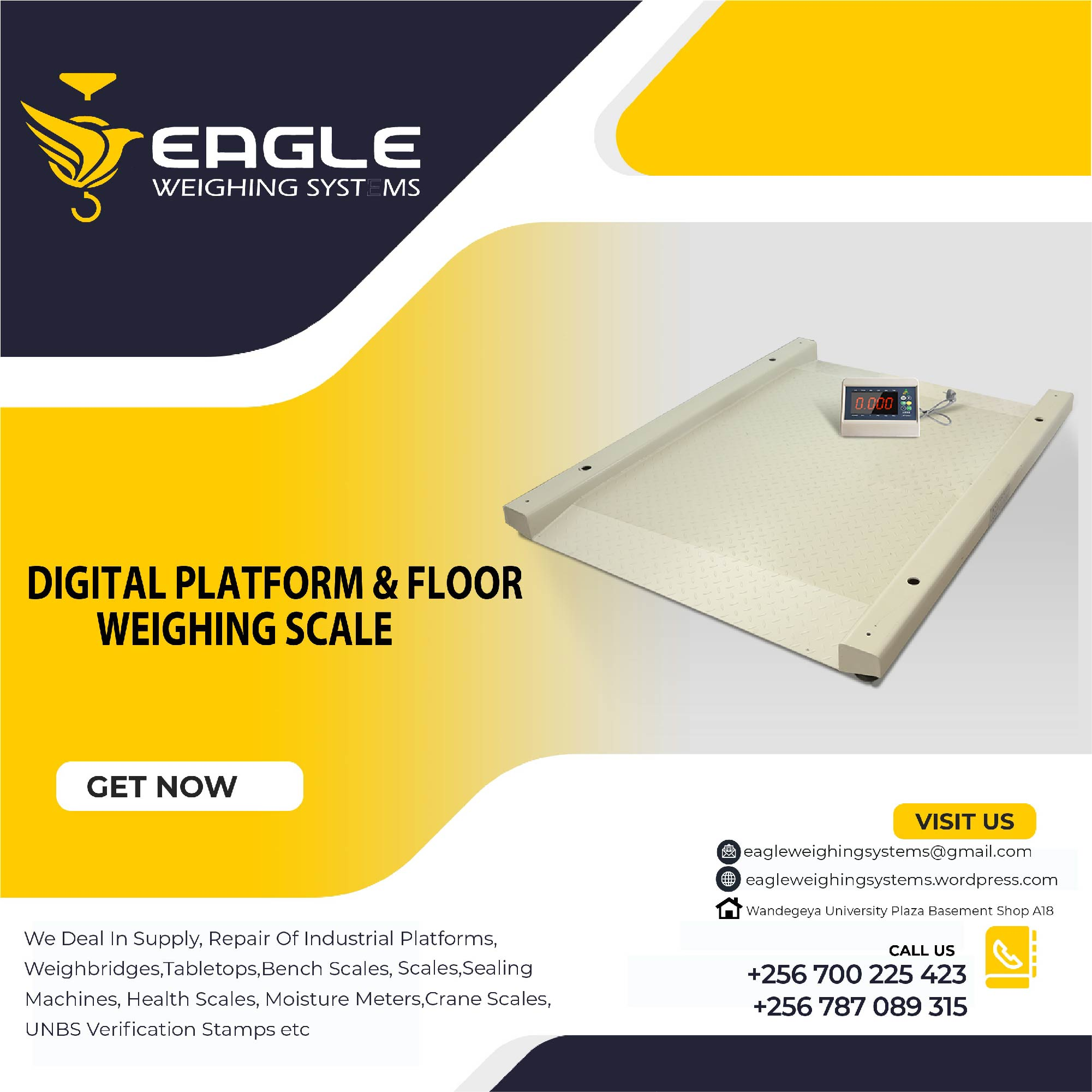 platform weighing scales supplier in Entebbe'