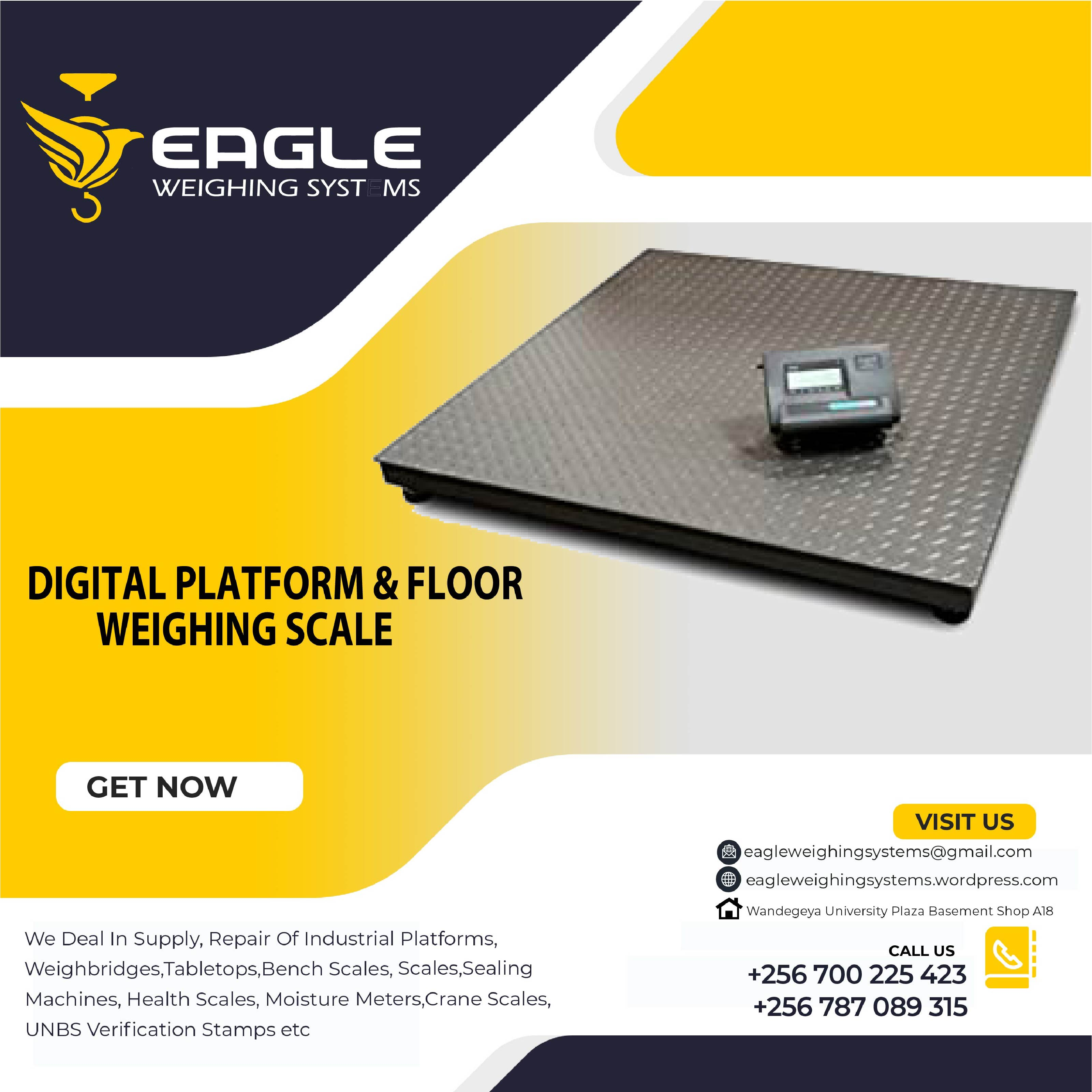 Factory use electronic digital platform weighing scales'