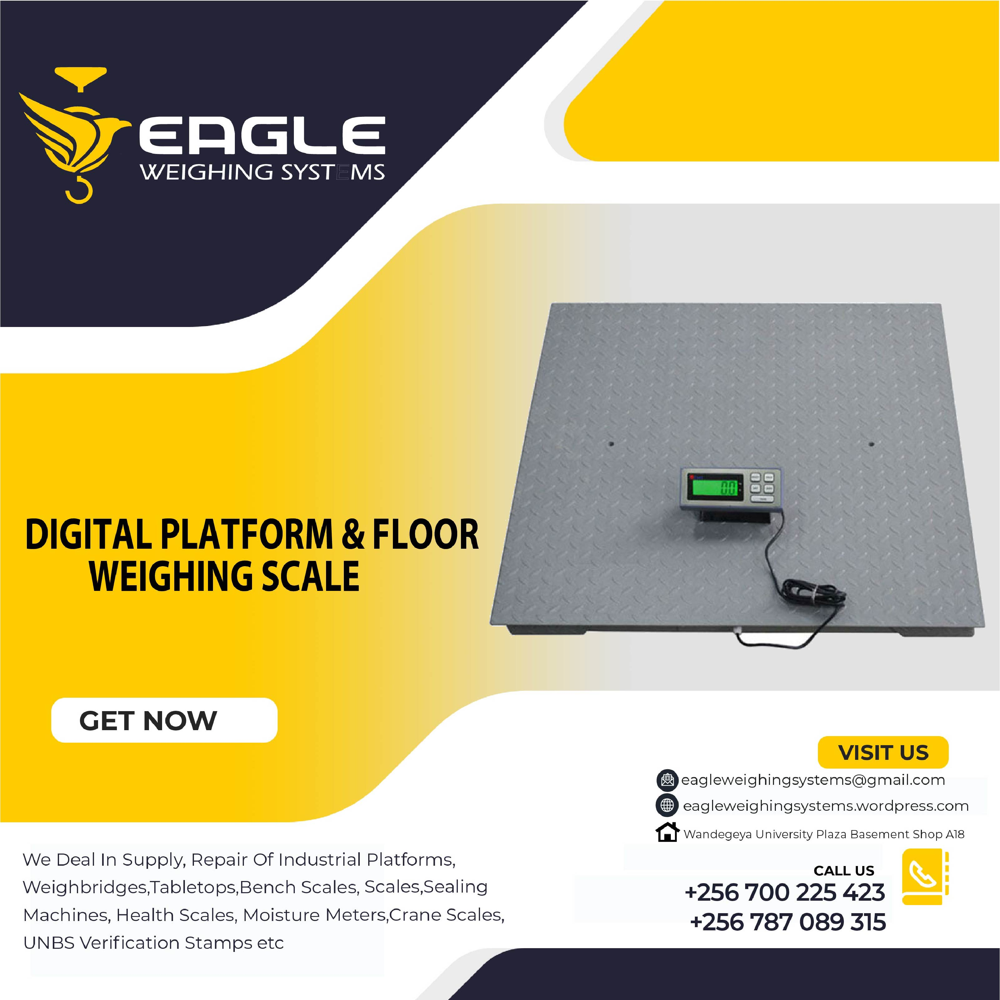 Weighing floor scales at Eagle Weighing systems Ltd'