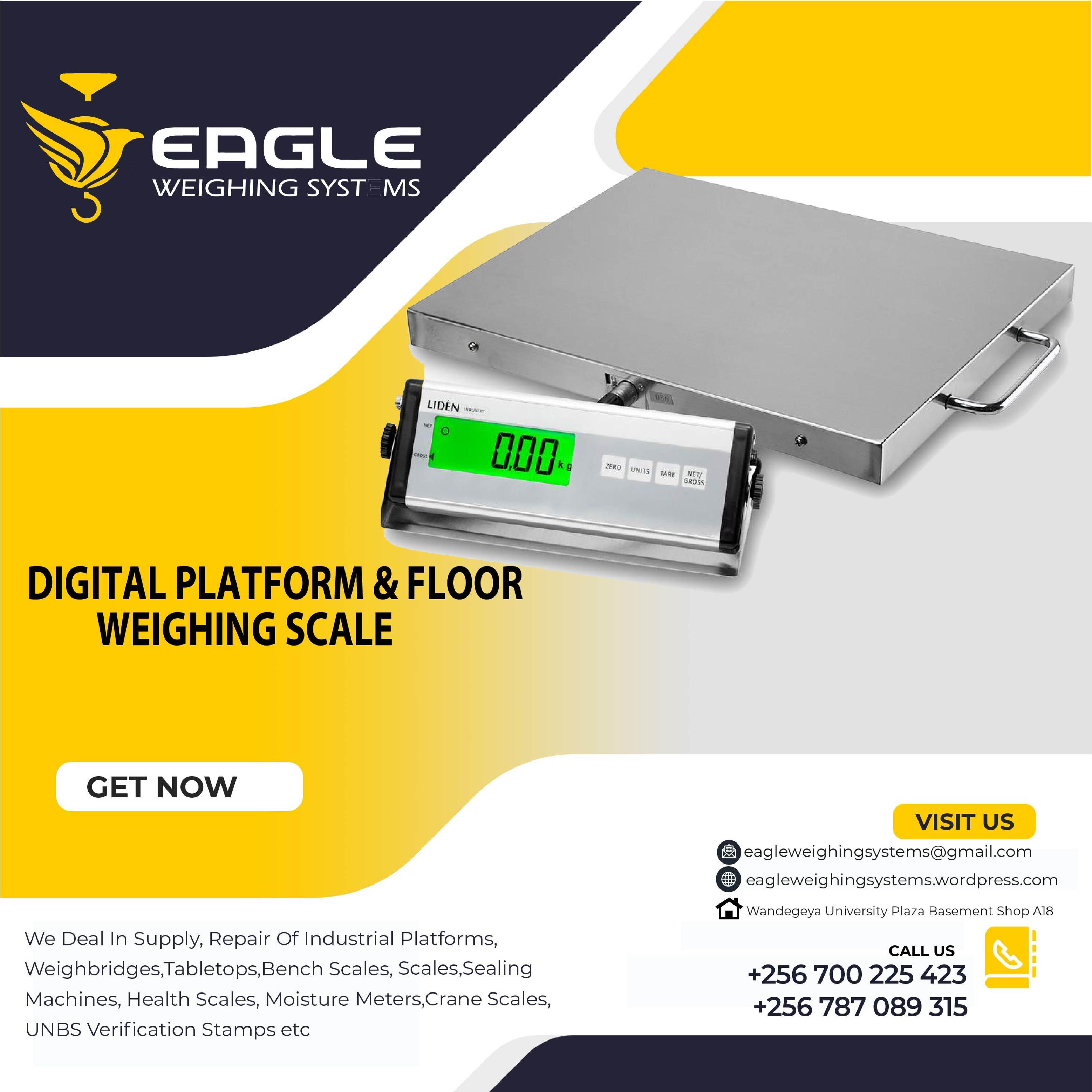 electronic platform digital weighing scale with railing'