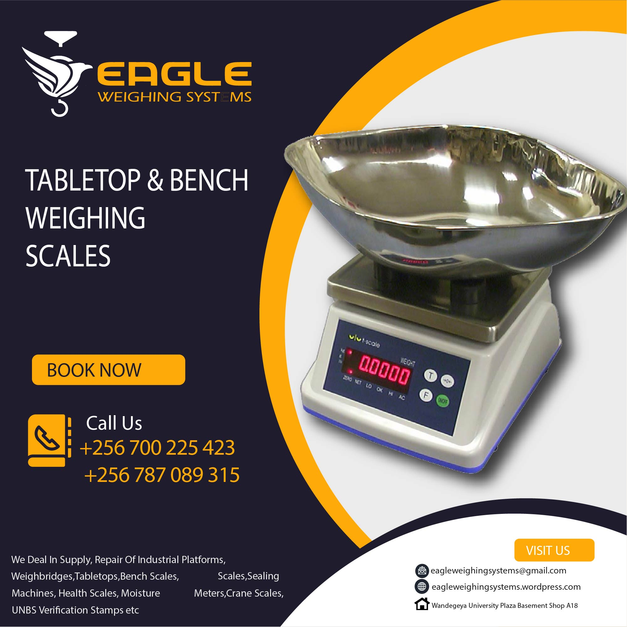 Stainless steel material table top weighing scales'