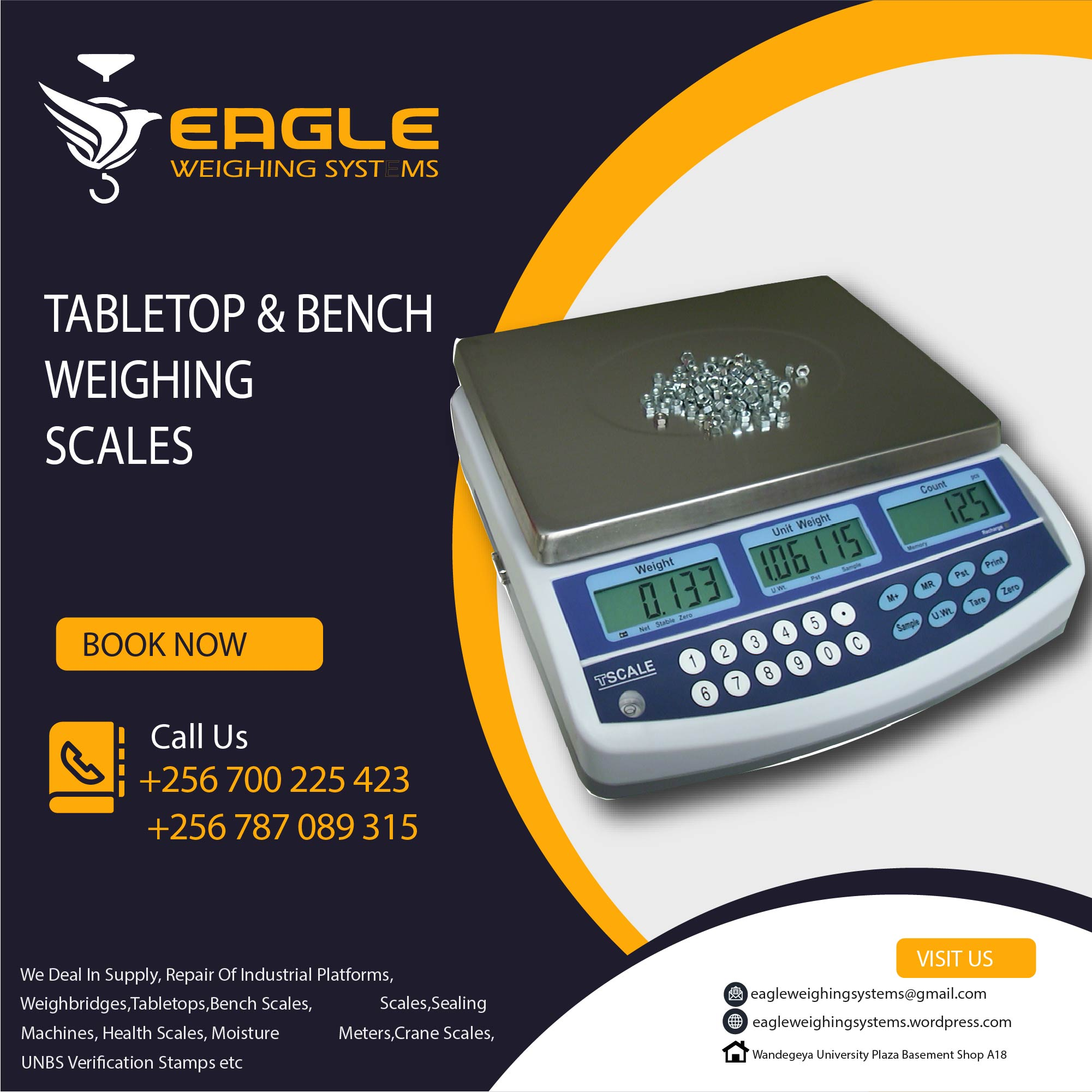 Table top digital weighing scales'