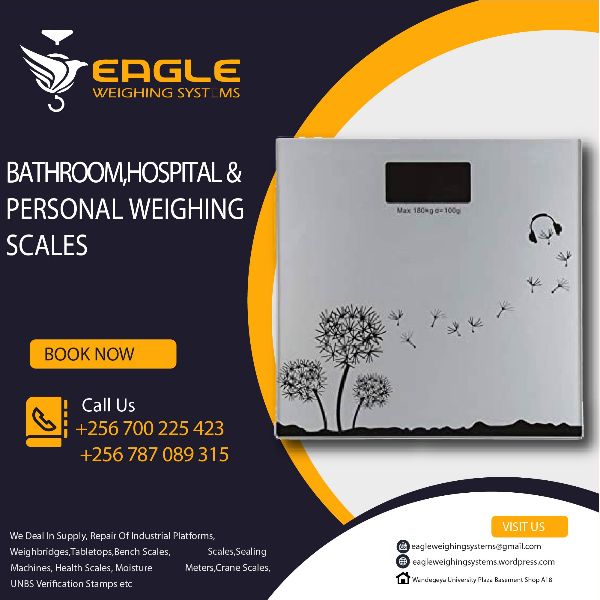 5mm Tempered Glass Electronic Weighing Scales'