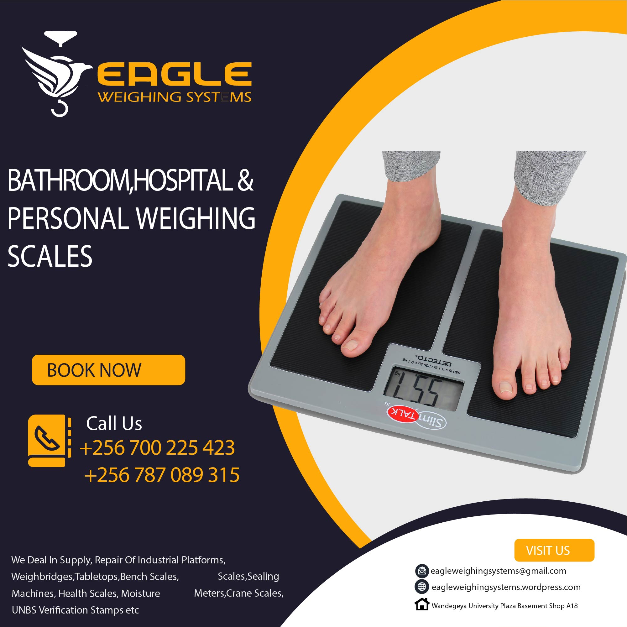 Ultra-portable personal weighing scales for the gym,bathroom'