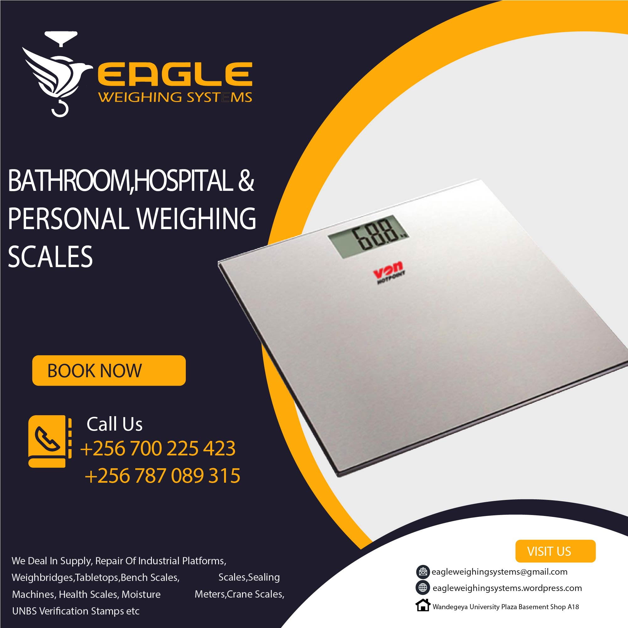 Ultra slim digital body weighing glass scale'