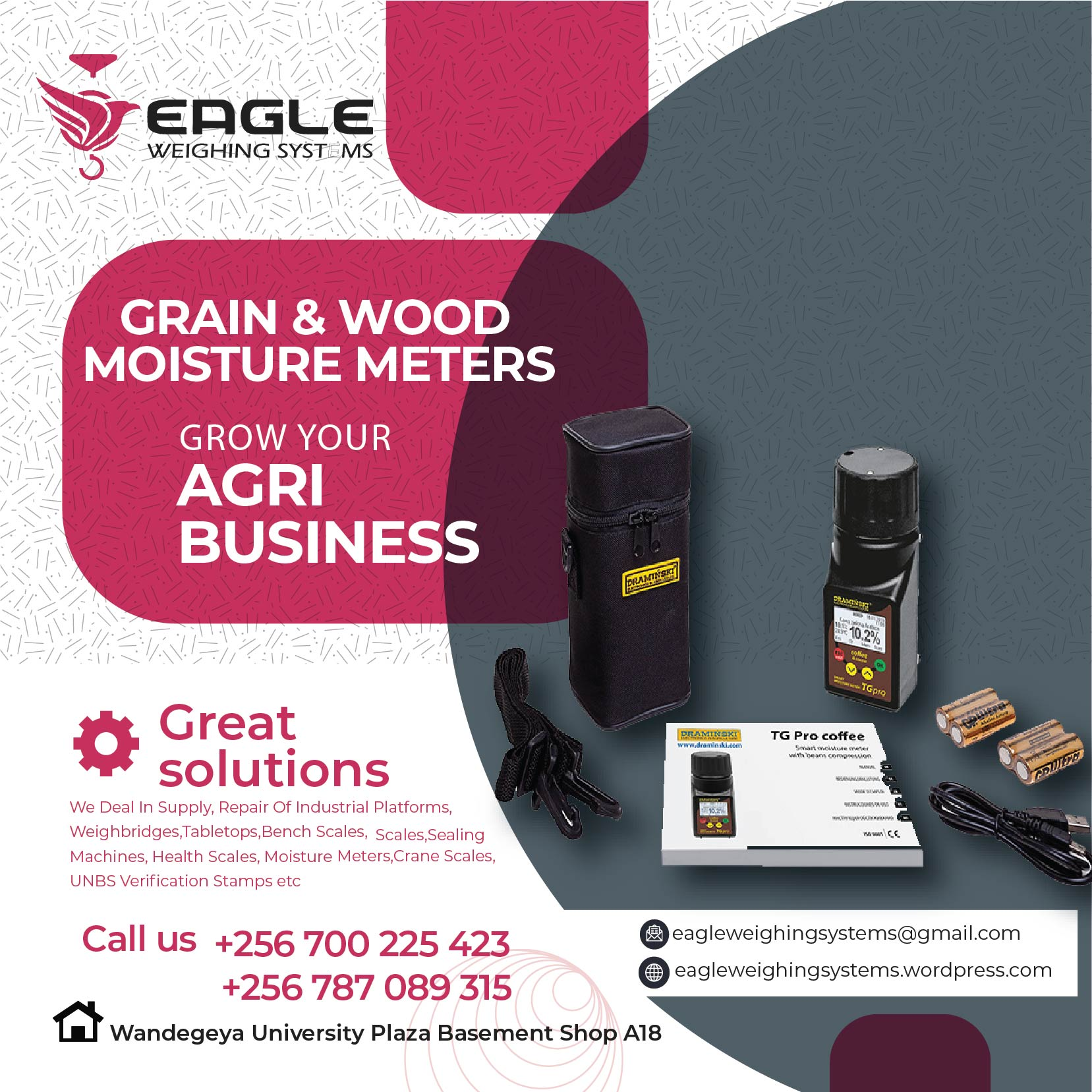 Portable coffee moisture meter for grains'