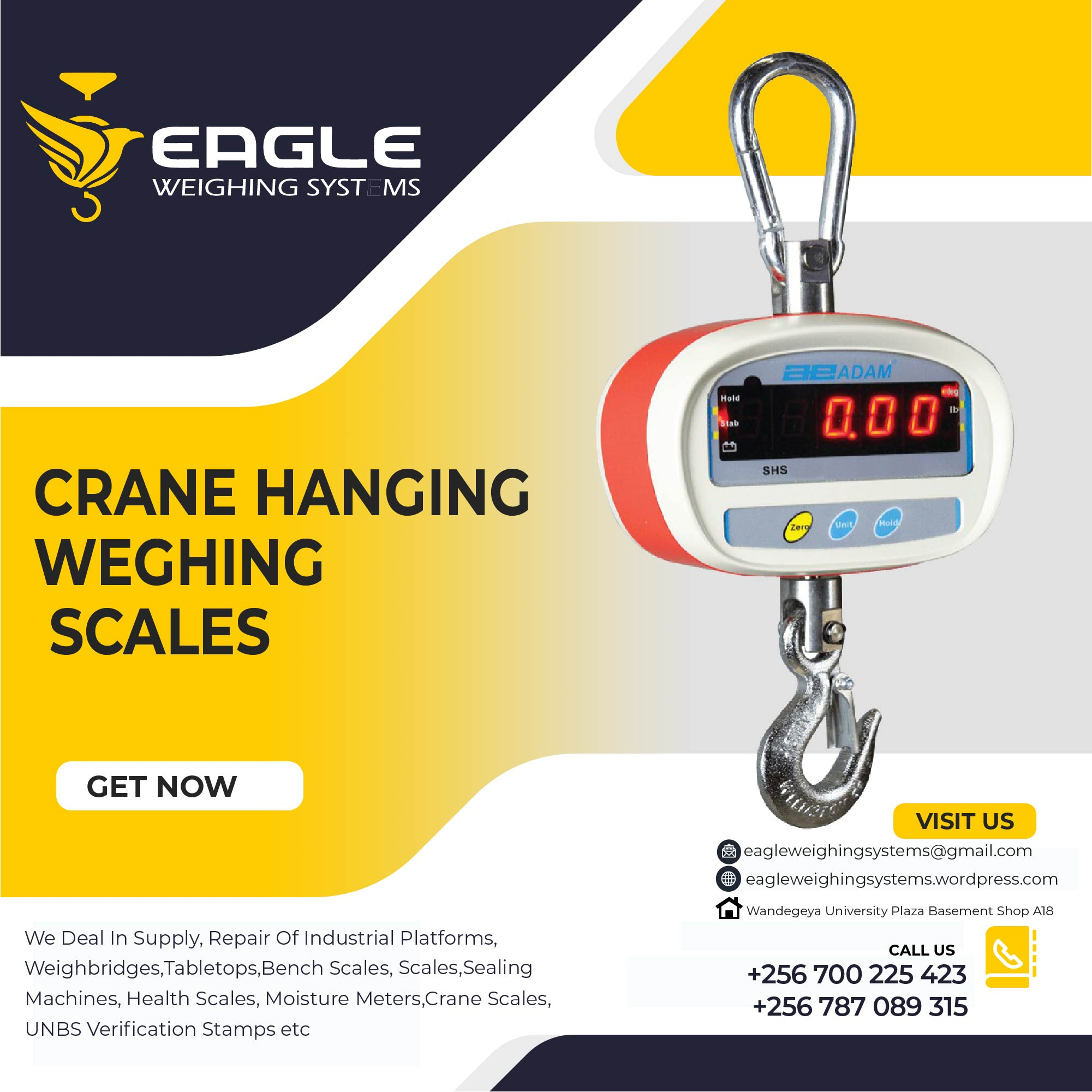 Industrial hanging scale 1 ton'