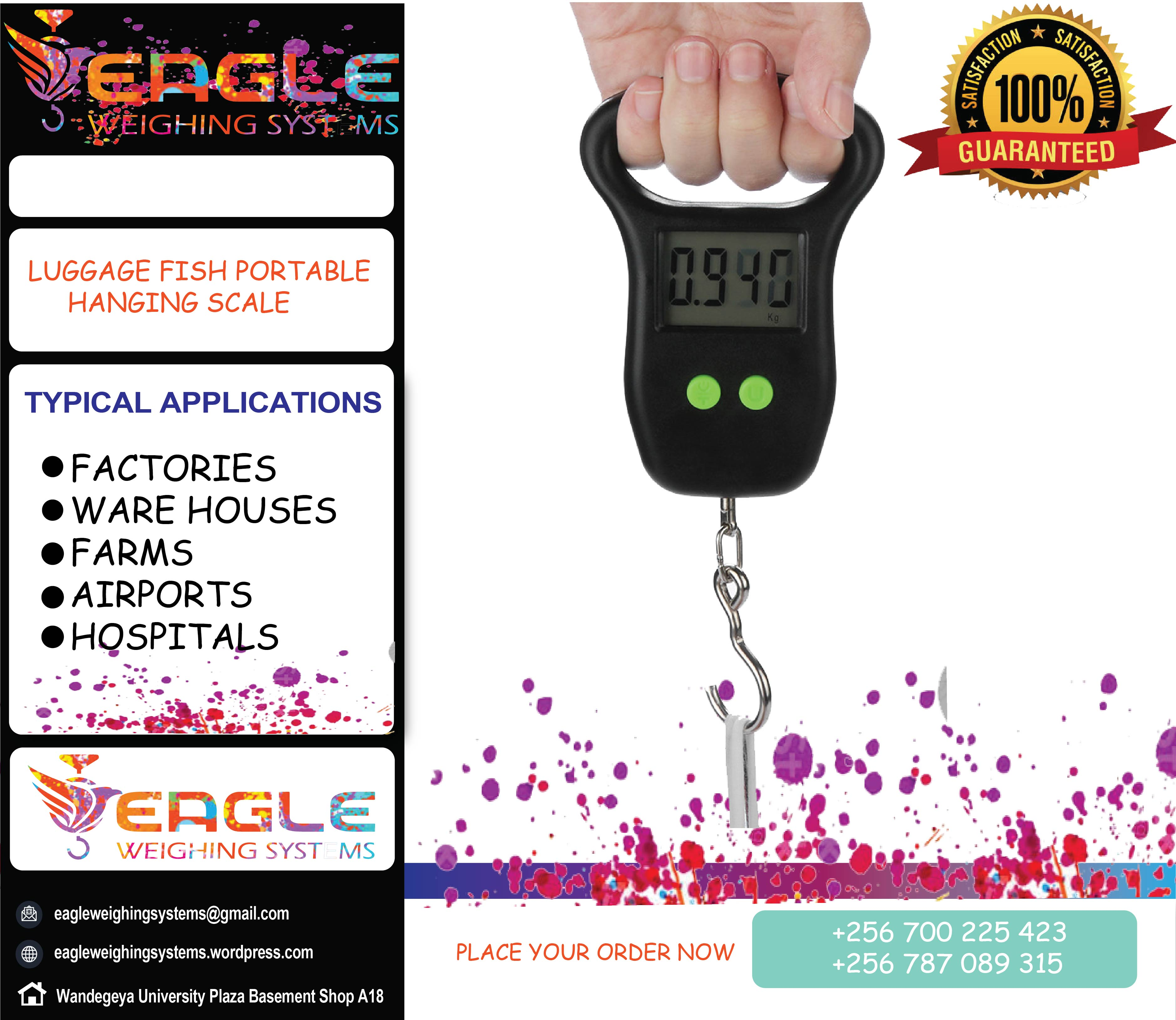 Portable digital electronic luggage scale'