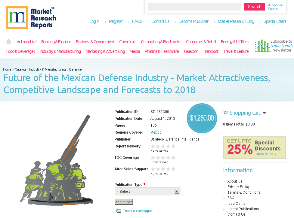 Mexican Defense Industry to Reach US$10.28 Billion by 2018'