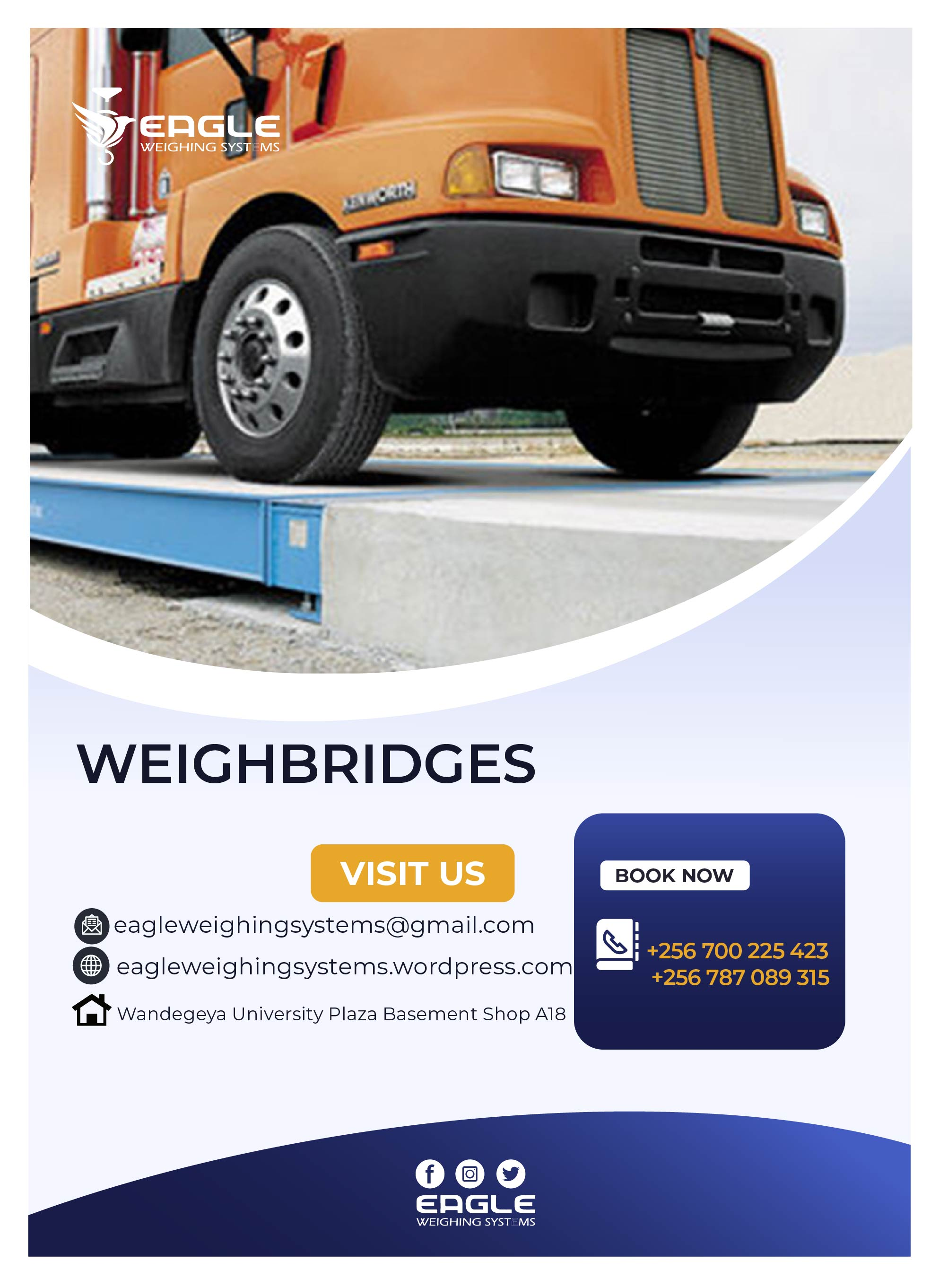 Weighbridges with side guides, video and photo cameras for s'