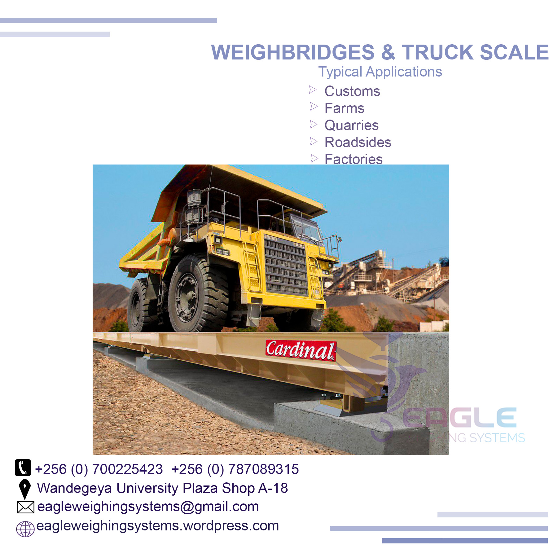 Concrete and steel deck weighbridges in kampala'