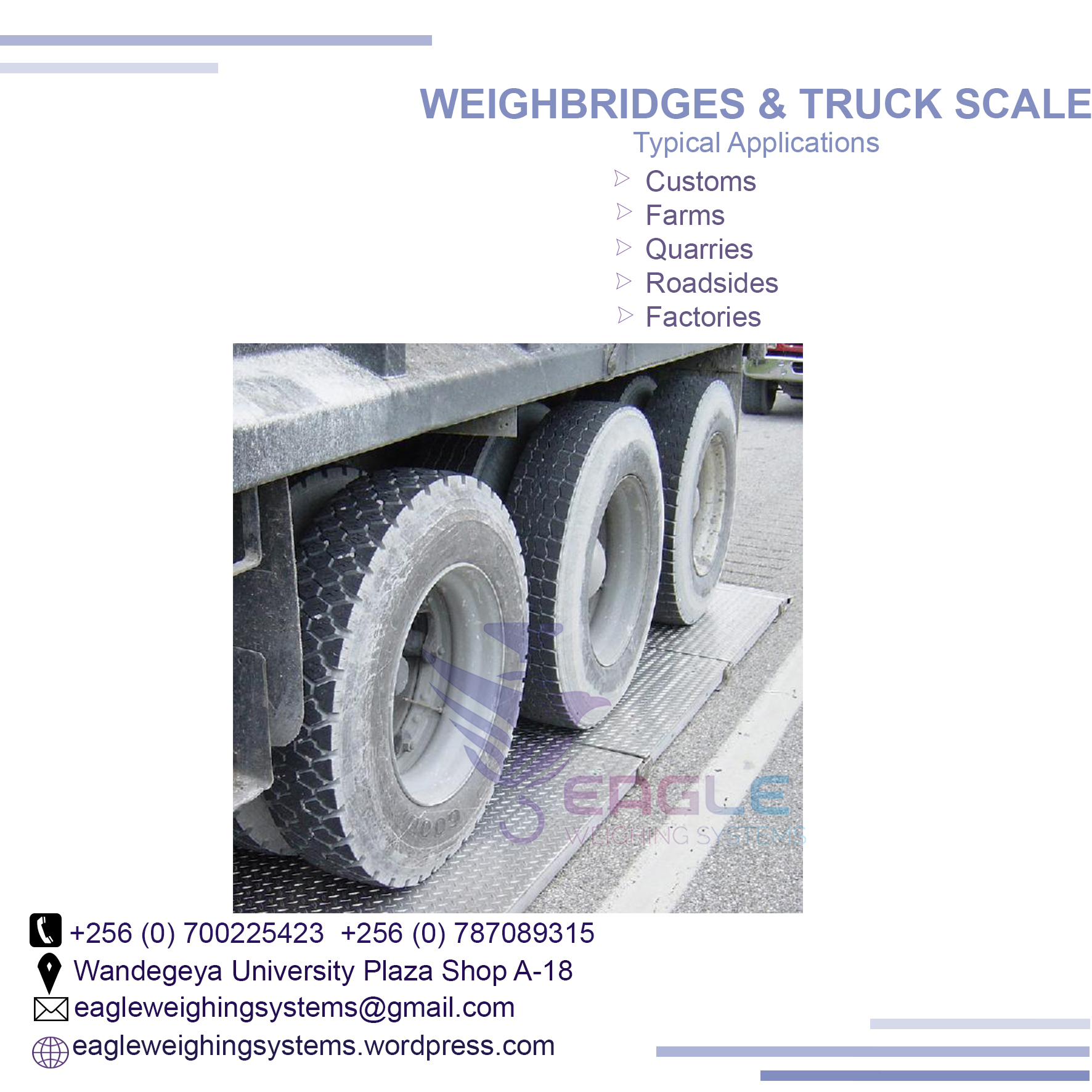 Simplified civil engineering for weighbridges by experts'