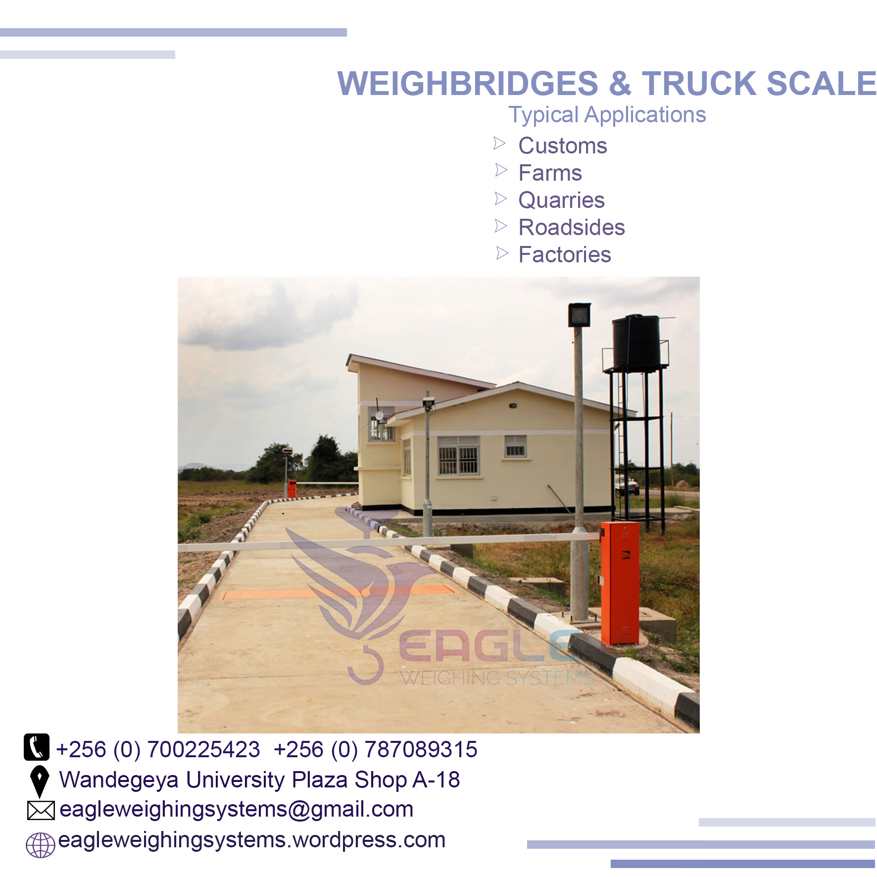 Low-profile slab weighbridges in Uganda'