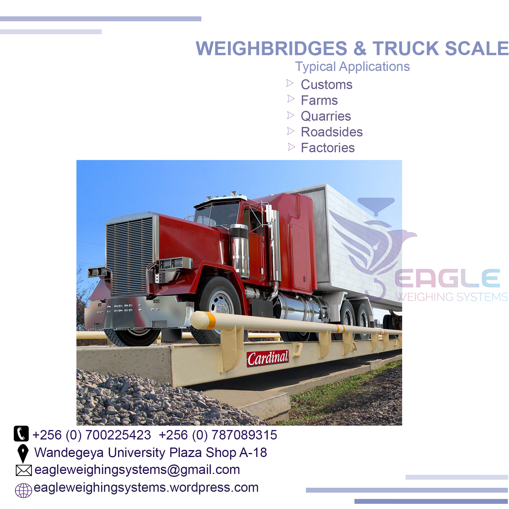 Automatic weighing by Weighbridges at Eagle Weighing System'