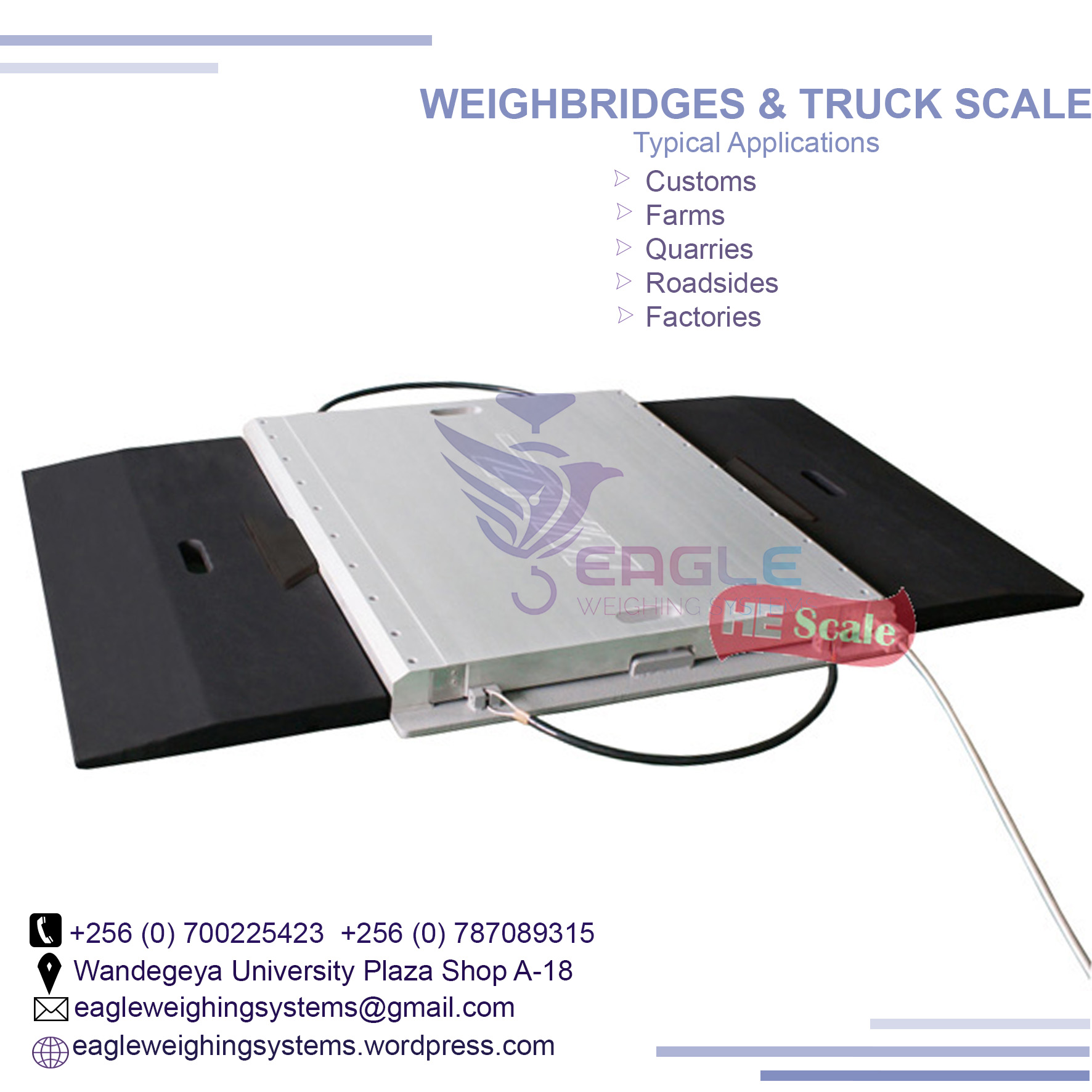 Tandem Axle Weighbridges at Eagle Weighing Systems Uganda'