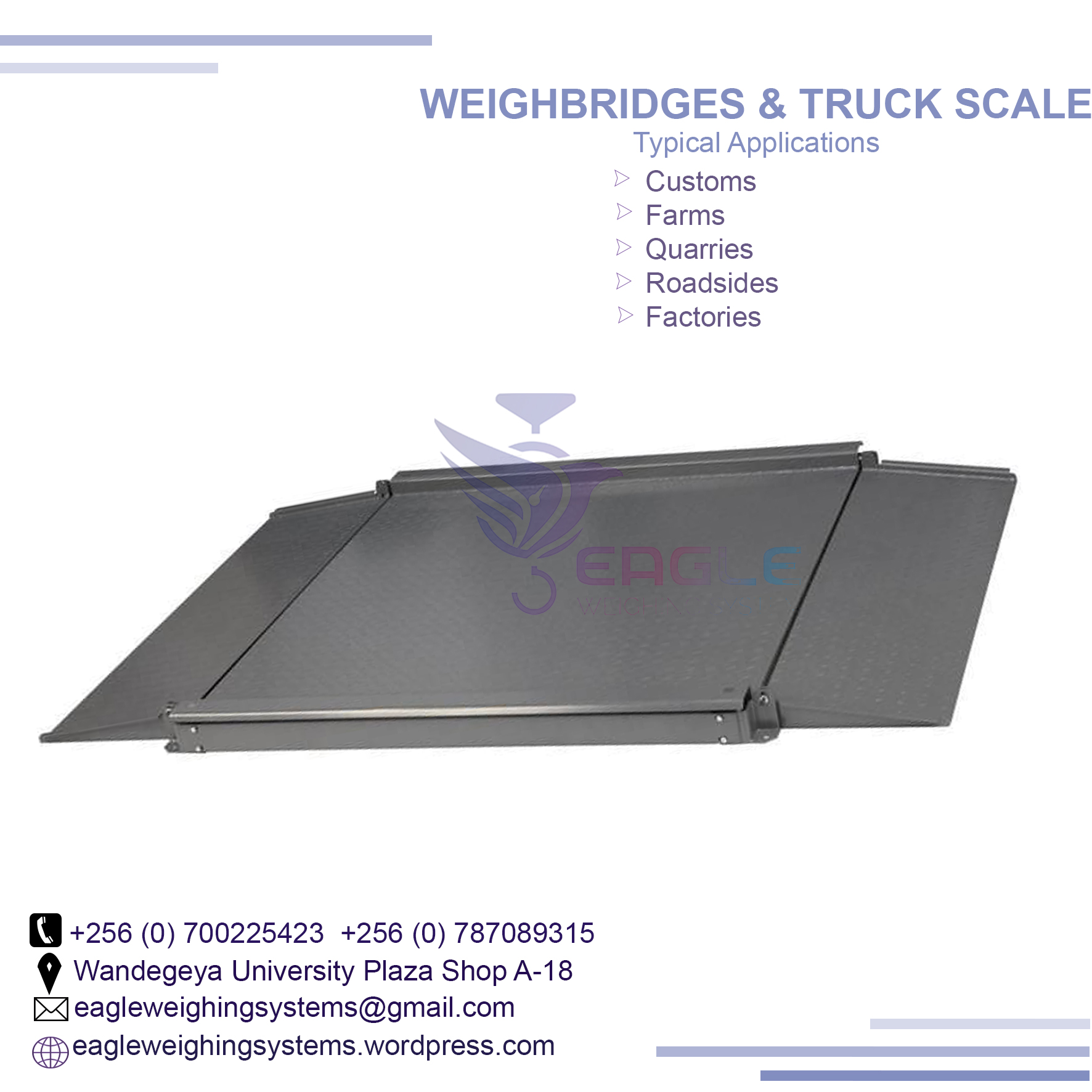 Portable Weighbridges For Sale in Uganda, Kampala'