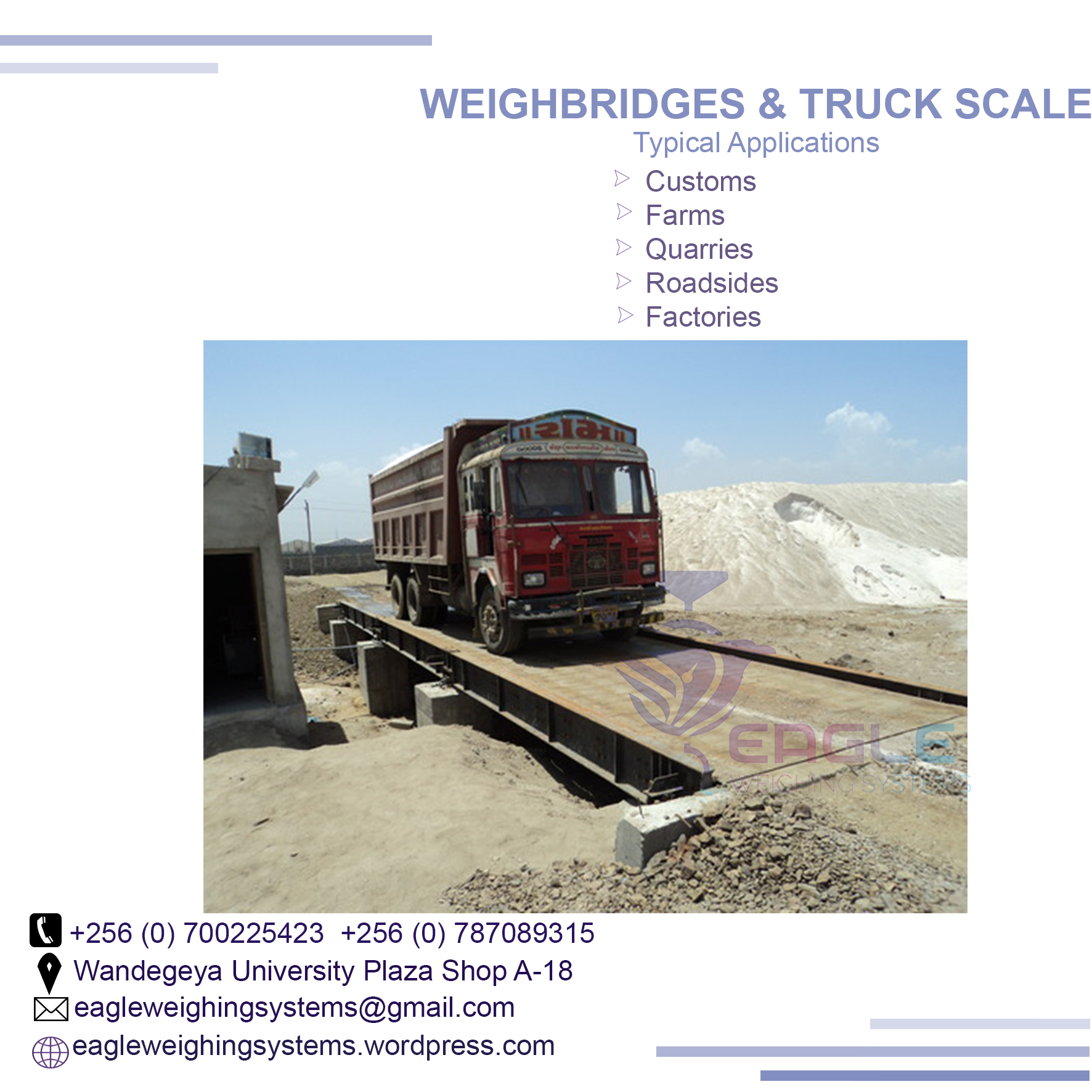 30 ton to 100 ton Electronic Weighbridge'