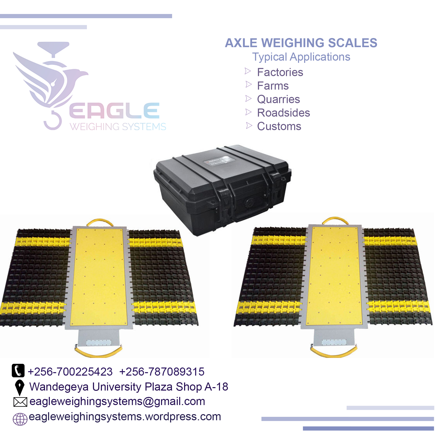 Portable axle weighing pad weighbridge truck scale'