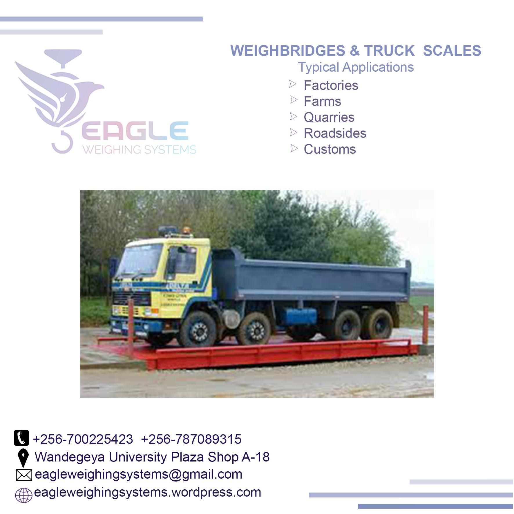 Weight Bridge Scale for Weighing Truck'